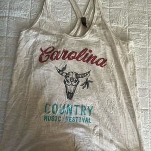 District Cream Graphic Tank Top